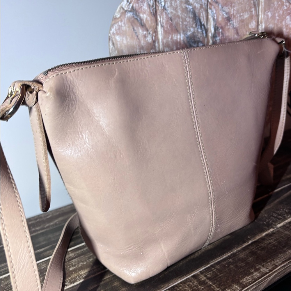 Vintage Hunt Club Beige Leather Shoulderbag Retro Traditional Chic Purse Handbag - Picture 3 of 6